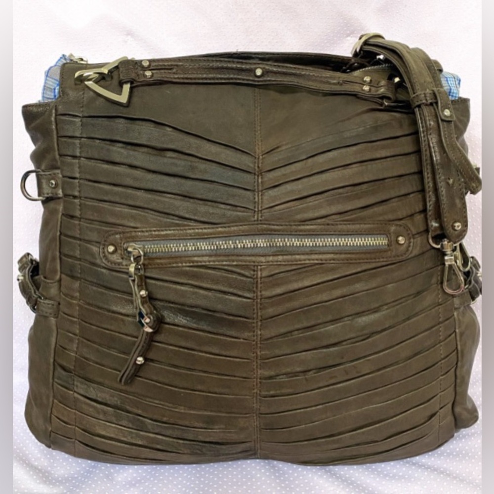 Junior Drake Gail pleated leather convertible bag